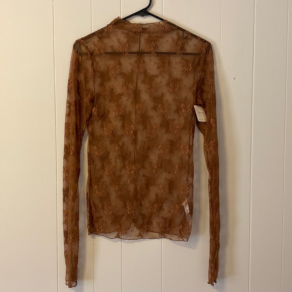 NWT Free People Mesh Floral Top